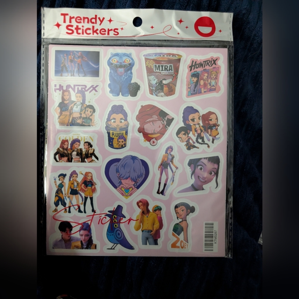 New K-pop Demon Hunters Sticker Sheet -